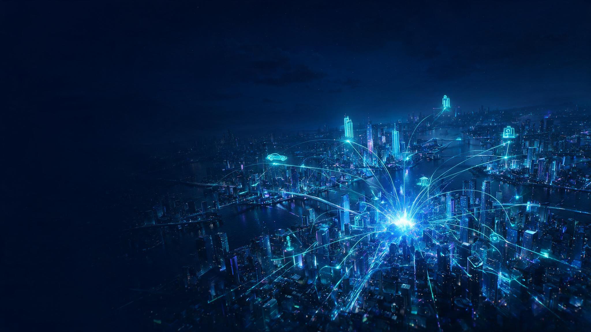 An original living city connected by persistent causal paths